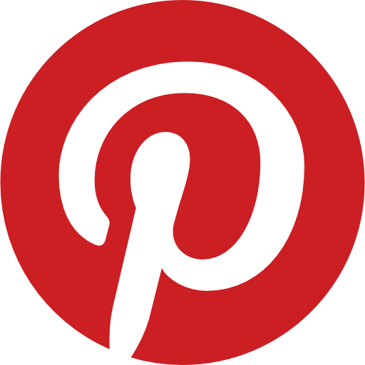 Pinterest logo in red circle, representing social media platform for sharing legal resources and information related to Coastal Virginia Law Group's services.